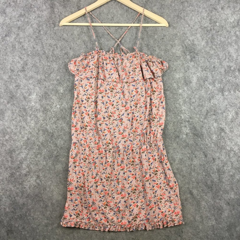 Aerie Dress S Ditsy Floral Boho Cottagecore Elastic Dropped Waist Mini Casual